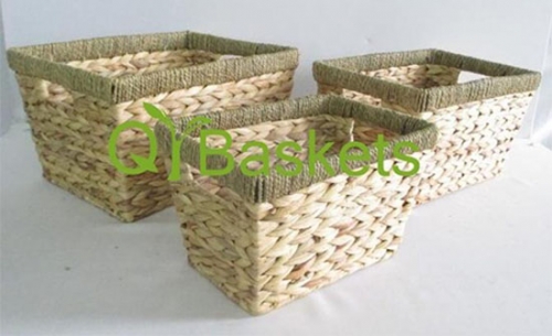 hand woven storage basket gift basket water hyacinth basket