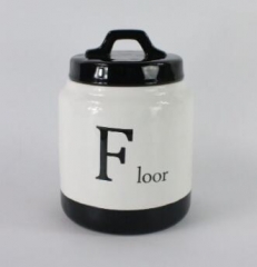 ceramic spice Jar with spoon